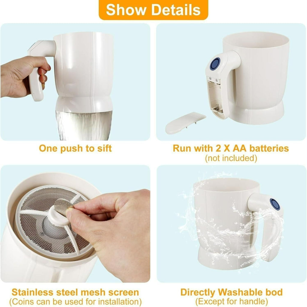 Battery Operated Electric Flour Sifter